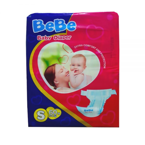 BEBE Baby Diapers Small 60N Best tape style diapers in BEBE range. The soft easy-to-fit design offers care and comfort to your baby.