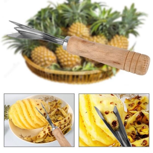 Pineapple Eye Remover Knife with Wooden Handle